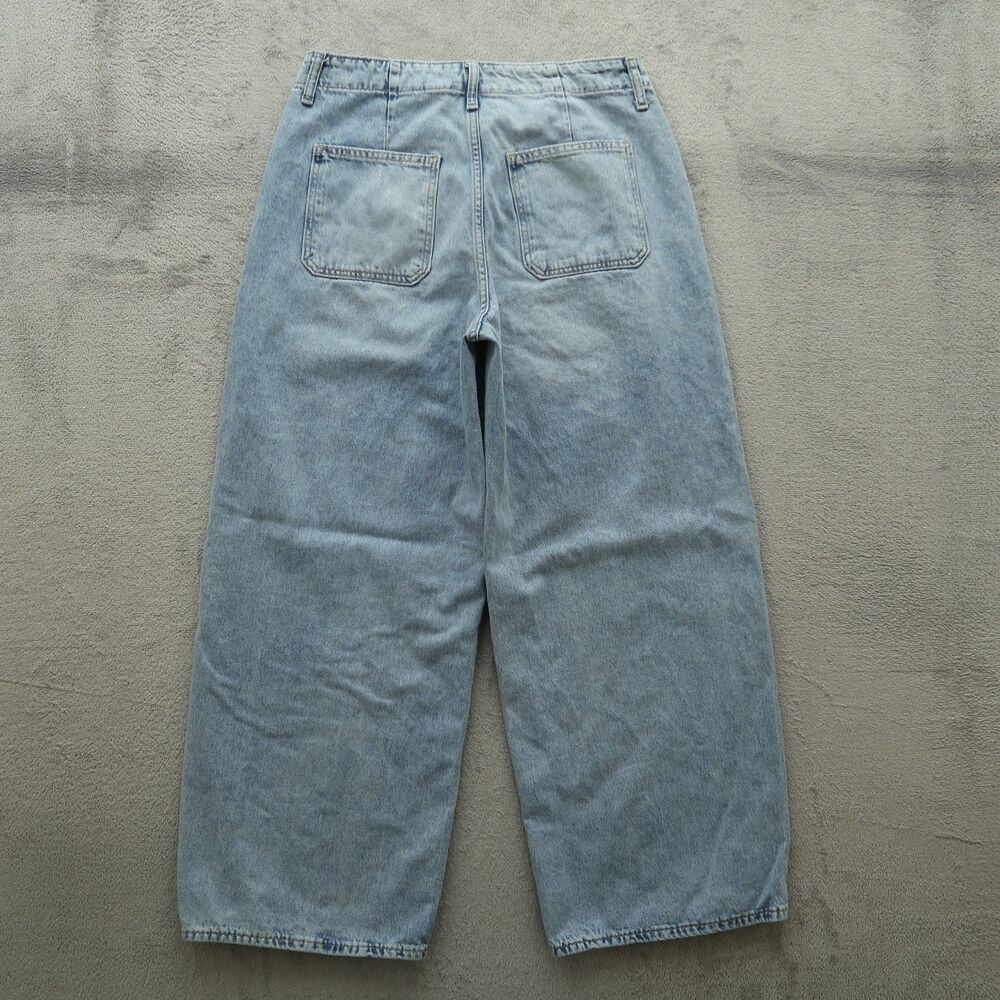 Old Navy Jeans Women's Size 8 High-Rise Baggy Wide-Leg Drapey Denim 28" Inseam - Picture 12 of 16